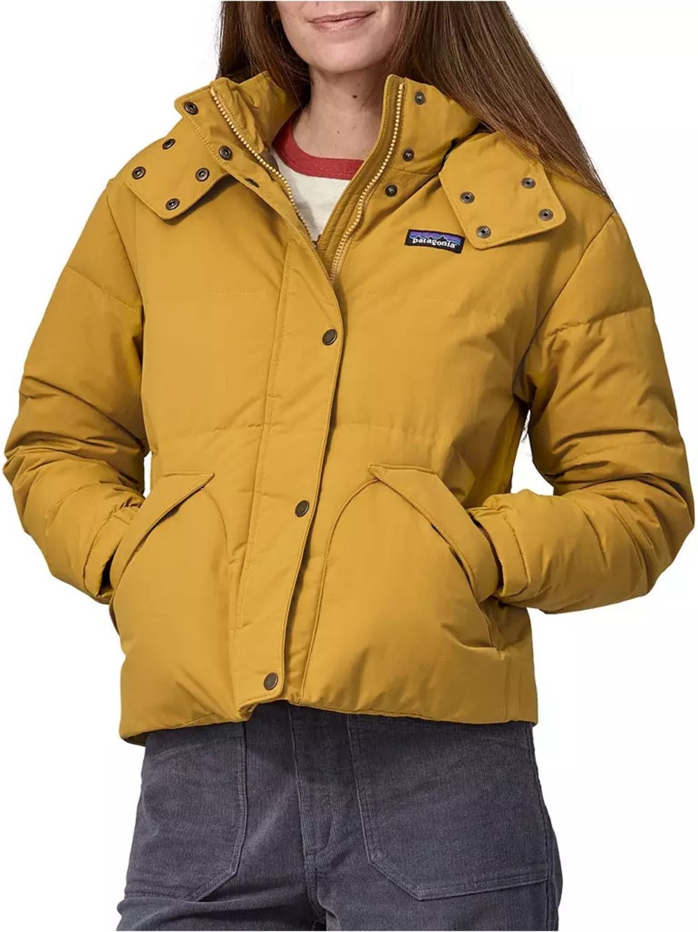 Patagonia Women's Downdrift Cosmic Gold Puffer Jacket